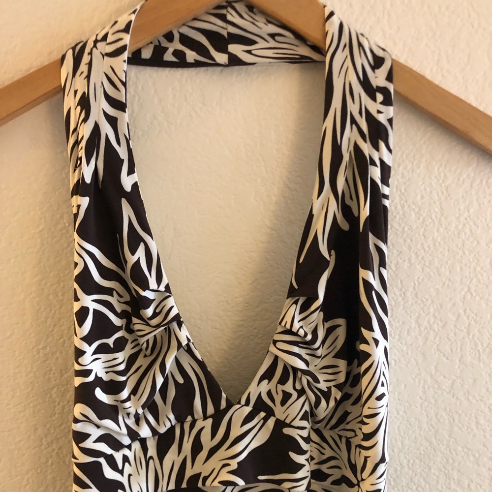 Arden b brown and white halter dress size m